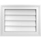 Ekena Millwork Vertical Surface Mount PVC Gable Vnt: Non-Functional, w/2"W x 1-1/2"H, Brickmould Frame, 18"W x 14"H GVPVE18X1402SN - alternate 1